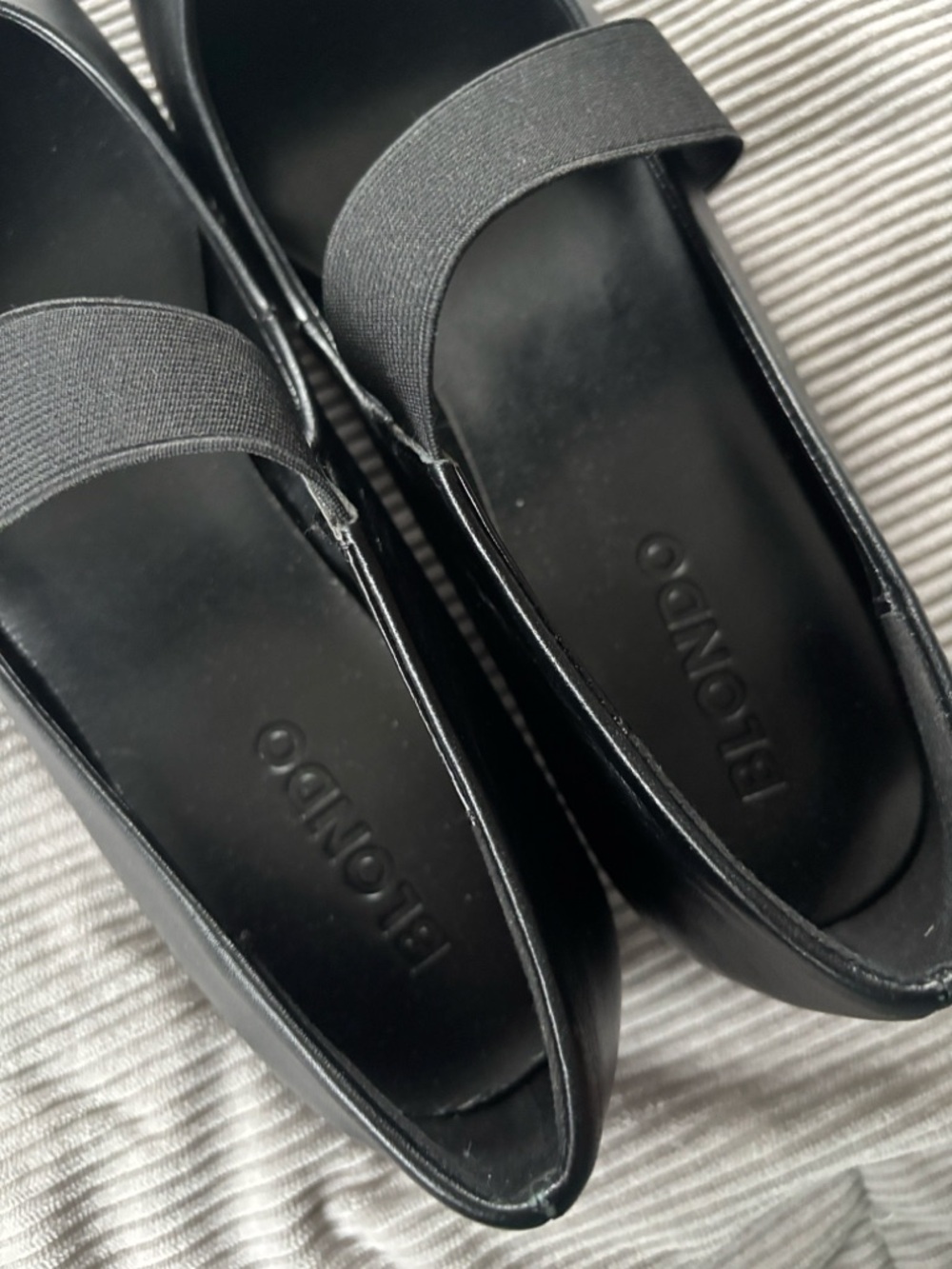 Blondo Brielle Minimalist Black Waterproof Leather Ballet Flats- size 9.5 - Picture 7 of 8